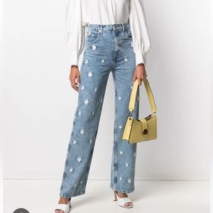 Sandro Floral Wide Jeans